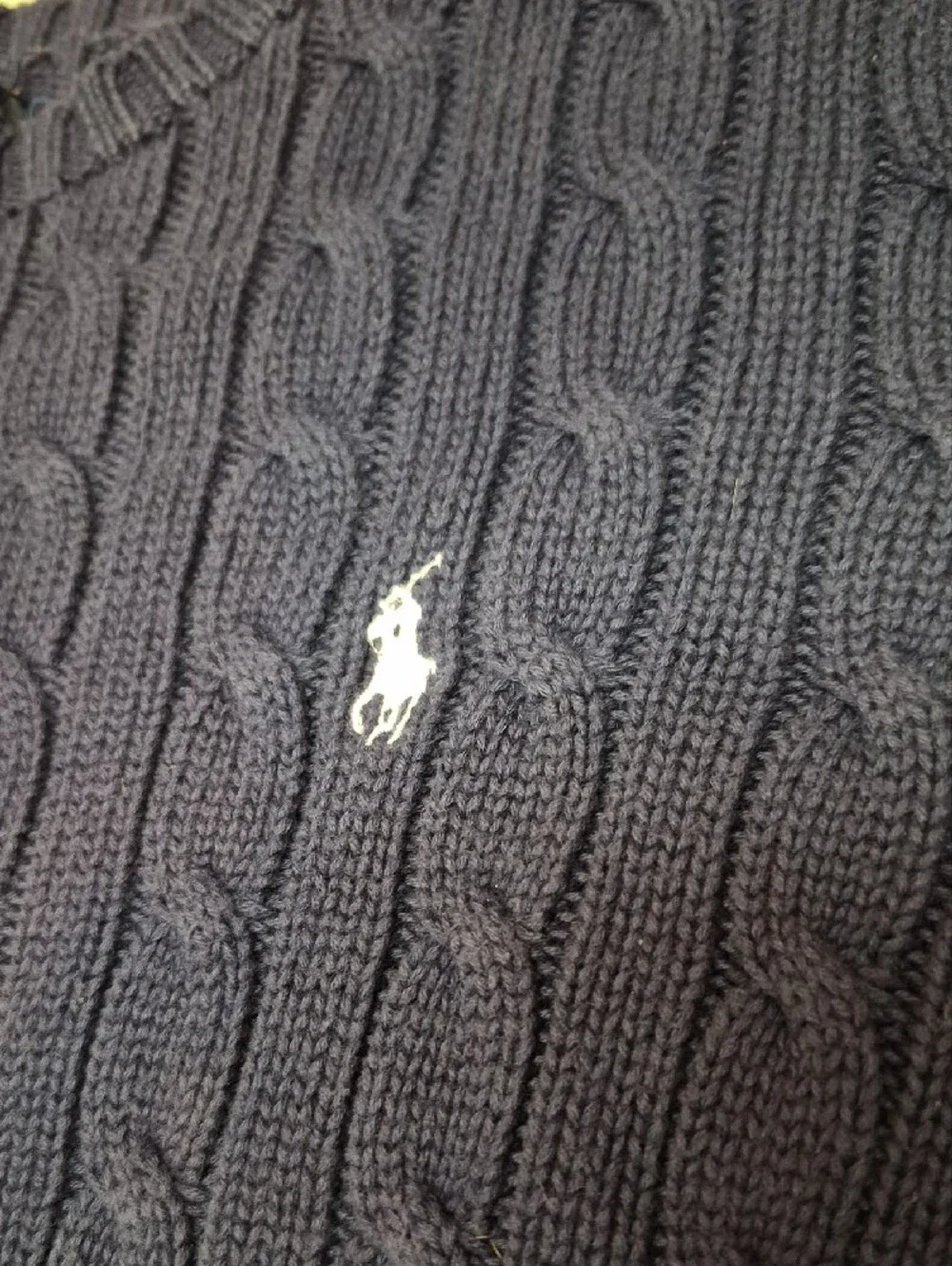 Polo by Ralph Lauren Navy Cable-Knit Crewneck Sweater Navy M